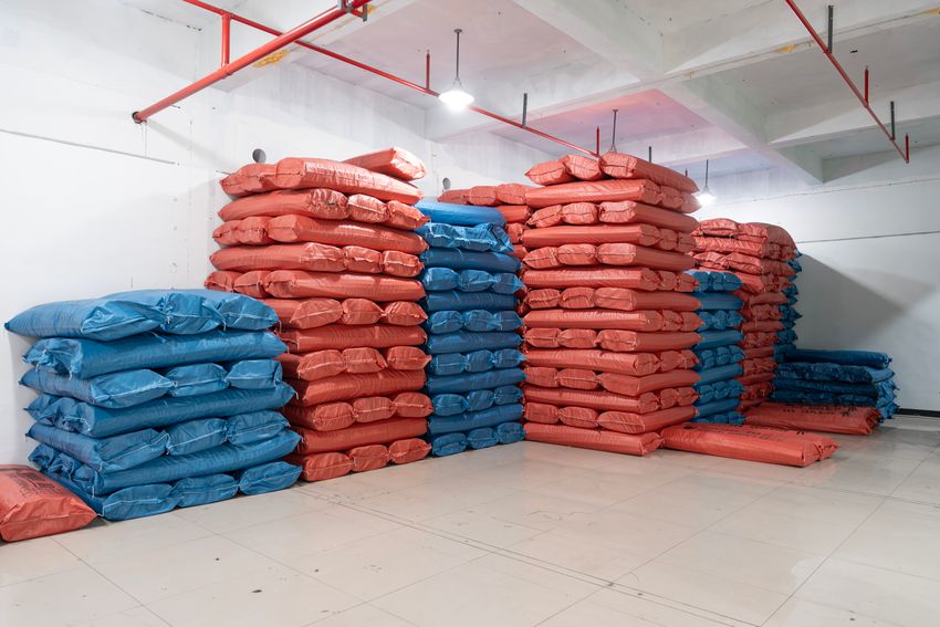 Warehouse reserve stock stored inside the ODEN factory