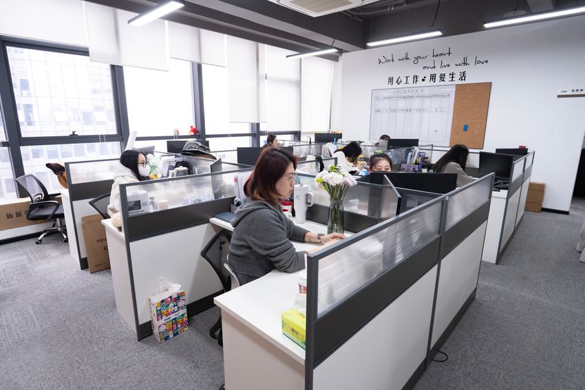 ODEN office team working in the coordination area